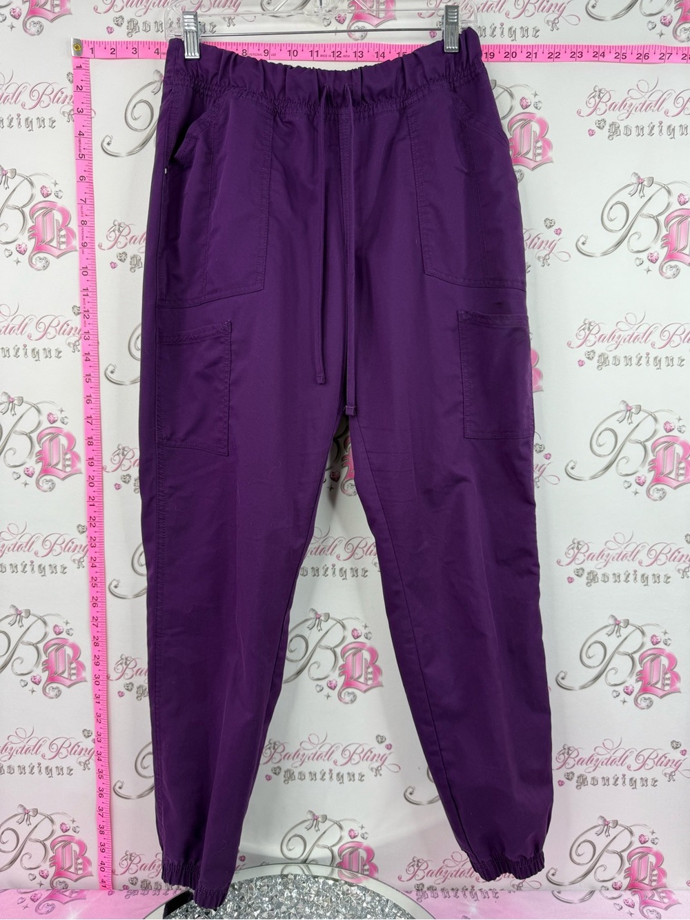 Scrubstar scrubs pants deep royal Purple Cargo Jogger Pants